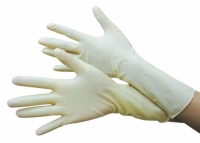 Găng tay cao su trắng, mỏng Size M